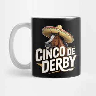 Funny Taco Horse Racing Vintage Cinco De Derby Horse Mug